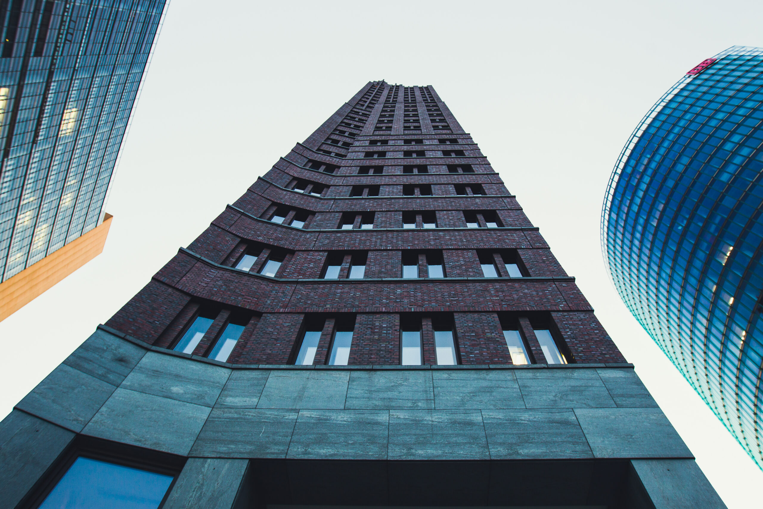 Commercial high-rise façade requiring specialist working-at-height access